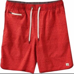Vuori Men’s Banks Shorts Large Red 7”